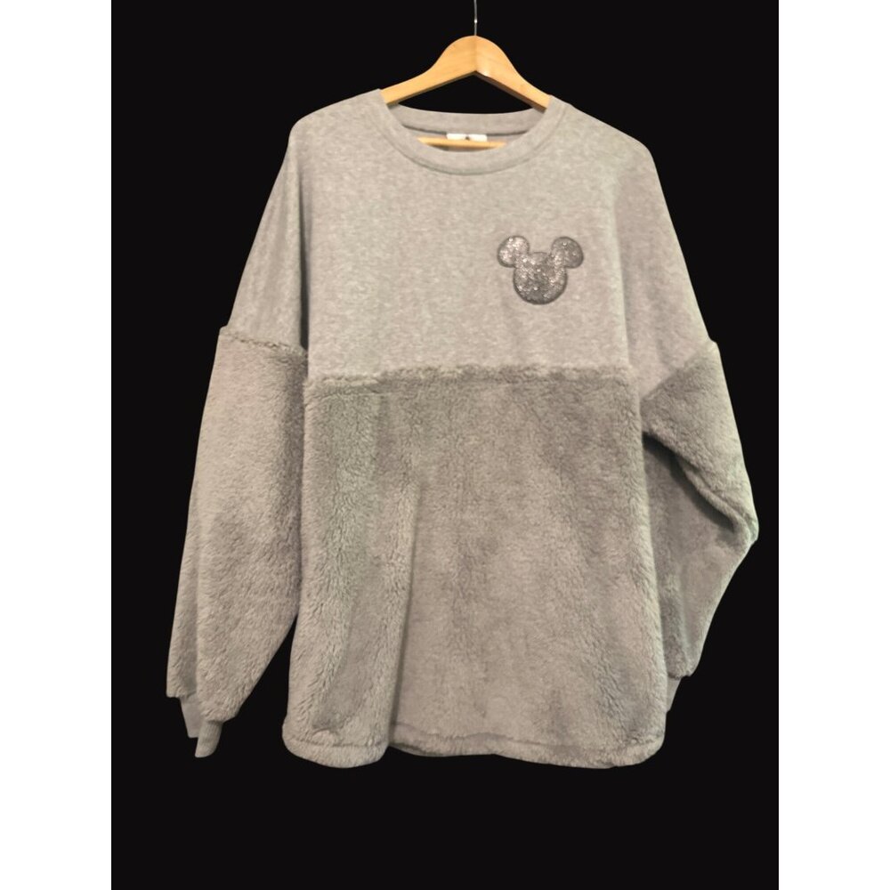 Disney Spirit Jersey L Chicago Gray Sweatshirt Sherpa‎
